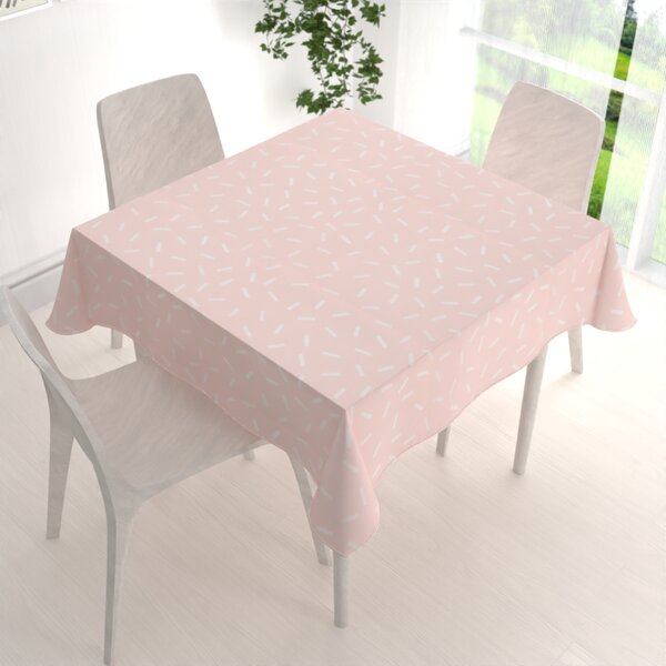 Biante Dekoračný štvorcový obrus PM-062 Konfety na pastelovo lososovom 50x50 cm