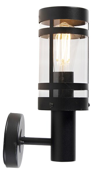 Moderná vonkajšia nástenná lampa čierna IP44 - Gleam