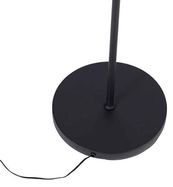 Stojaca lampa čierna vrátane LED s diaľkovým ovládaním - Bumu