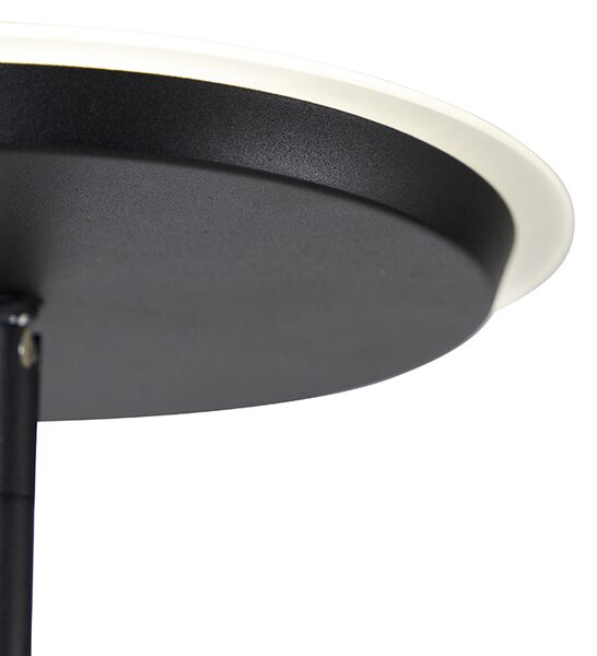 Stojaca lampa čierna vrátane LED s diaľkovým ovládaním - Bumu