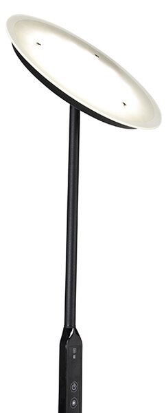 Stojaca lampa čierna vrátane LED s diaľkovým ovládaním - Bumu