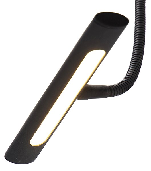 Dizajnová nástenná lampa čierna 18,5 cm vrátane LED so stmievačom - Tableau