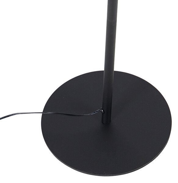 Dizajnová stojaca lampa čierna vrátane LED s dotykovým stmievačom - Palka