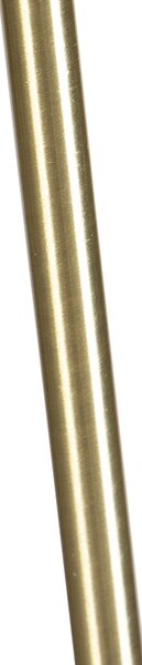 Stojaca lampa zlatá/mosadzná s čiernym zamatovým tienidlom 40/40 cm - Parte