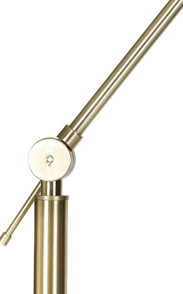 Moderná stojaca lampa zlatý zamatový tienidlo ružový 50 cm - Editor