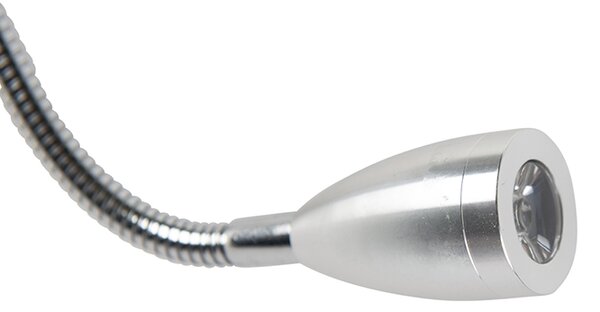Moderná nástenná lampa biela so sivým tienidlom - Brescia
