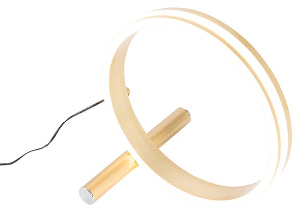 Dizajnová stolná lampa mosadz vrátane LED 3-stupňovo stmievateľná - Navara