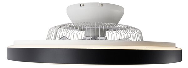Stropný ventilátor čierny so hviezdnym efektom 60 cm vrátane LED stmievateľný s diaľkovým ovládaním - Climo