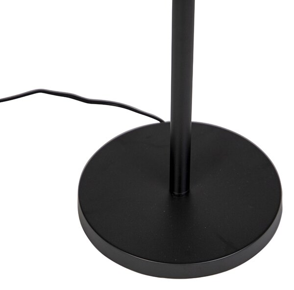 Moderná stojaca lampa čierna s čiernym tienidlom 45 cm - Simplo