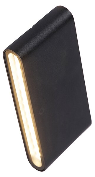 Moderná vonkajšia nástenná lampa čierna 17,5 cm vrátane LED IP65 - Batt