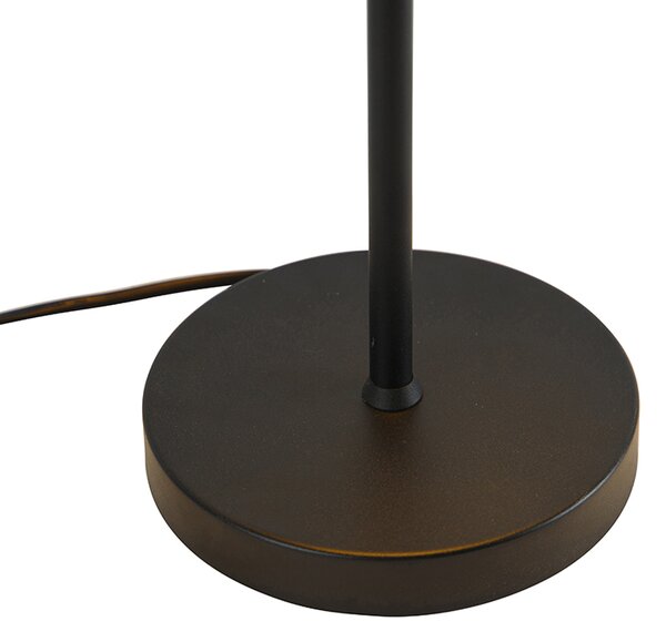Retro stolná lampa čierna so zlatom - Magnax