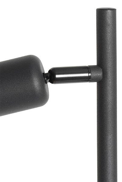 Dizajnová stojaca lampa čierna so zlatom 3-svetlo - Noud