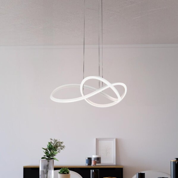 Eglo 390528 - LED stmievateľný luster na lane RIAZA LED/40W/230V 2200-6500K biela + diaľkové ovládanie