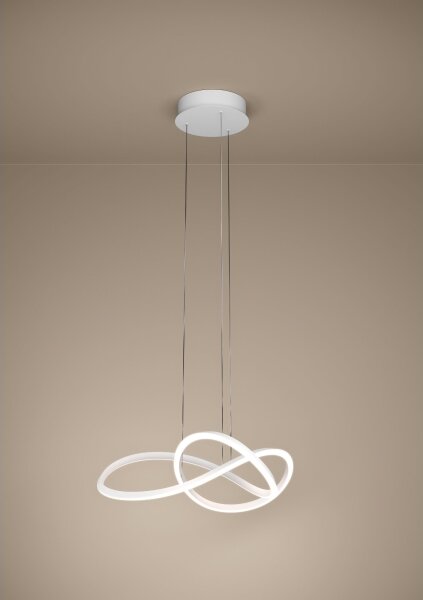 Eglo 390528 - LED stmievateľný luster na lane RIAZA LED/40W/230V 2200-6500K biela + diaľkové ovládanie