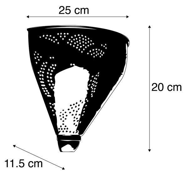 Orientálna nástenná lampa zlatá - Zayn