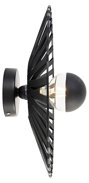 Rustikálna nástenná lampa čierna 40 cm - Leia
