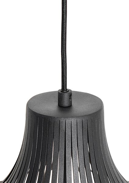 Moderné závesné svietidlo čierne 38 cm - Saffira