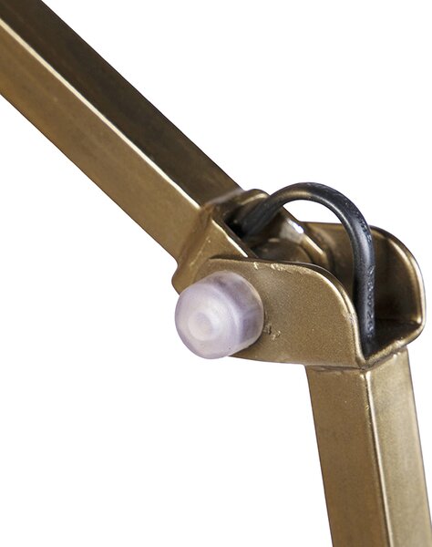Priemyselná nástenná lampa mosadz nastaviteľná - Avon