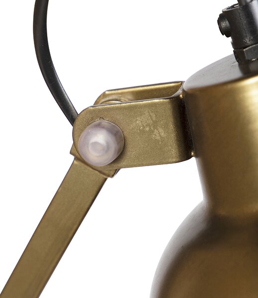 Priemyselná nástenná lampa mosadz nastaviteľná - Avon