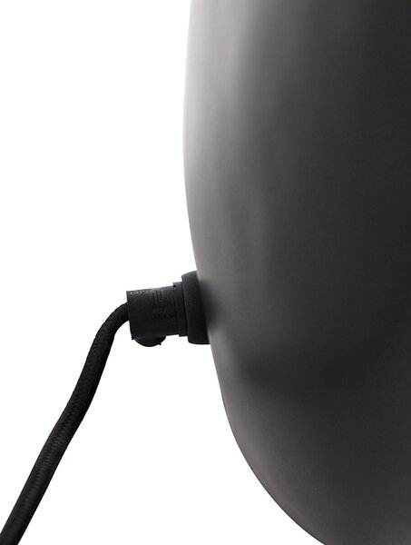 Dizajnová stolná lampa čierna so zlatým vnútrom 36 cm - Cova
