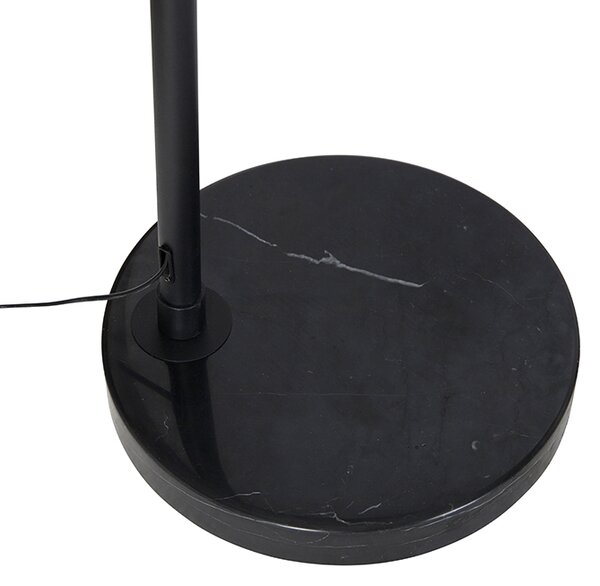 Moderná oblúková stojaca lampa čierna - XXL