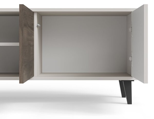 Halmar Televízny stolík RANDOM 2 RTV-1 150 cm kašmír/orech/čierna