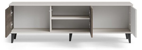 Halmar Televízny stolík RANDOM 2 RTV-1 150 cm kašmír/orech/čierna