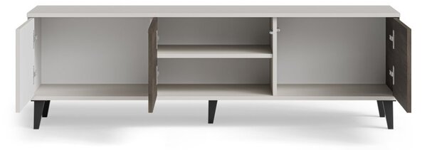 Halmar Televízny stolík RANDOM 2 RTV-1 150 cm kašmír/orech/čierna