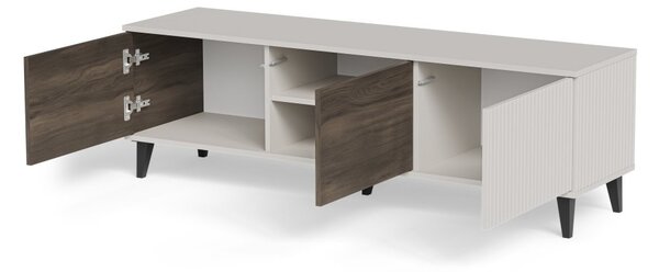 Halmar Televízny stolík RANDOM 2 RTV-1 150 cm kašmír/orech/čierna
