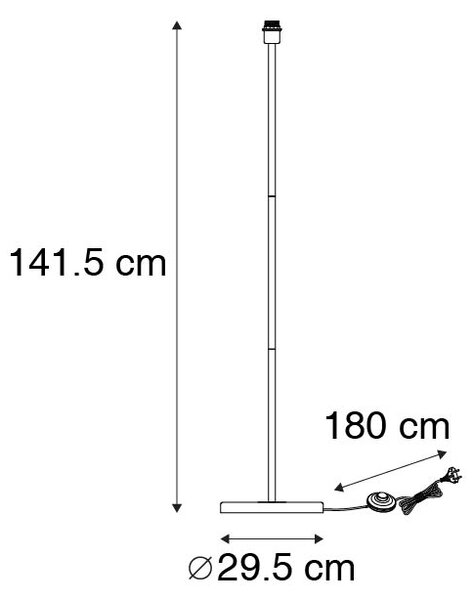 Moderná stojaca lampa mosadz - Kaso