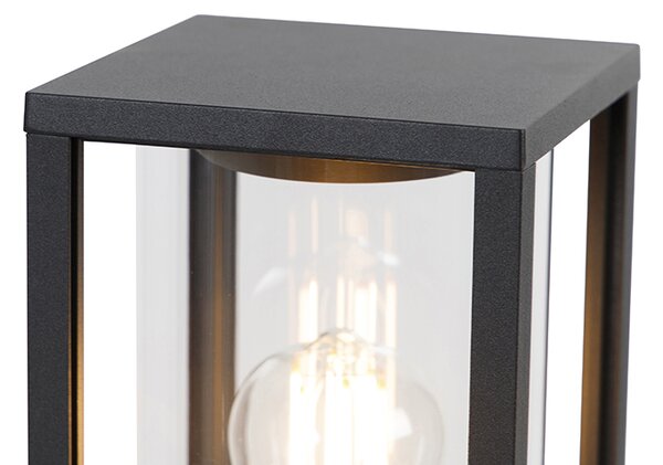 Stojaca vonkajšia lampa čierna 100 cm so zemným hrotom a káblovou žľabou - Charlois