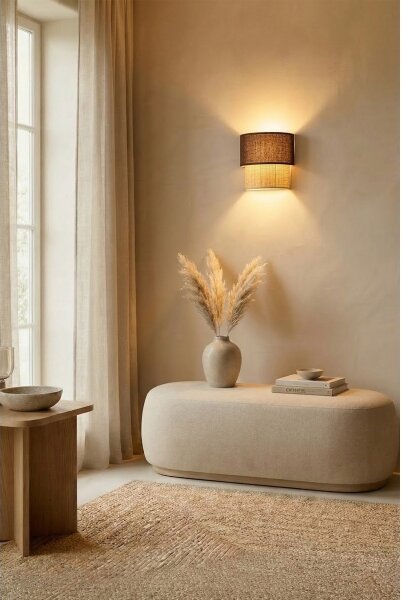 Brilagi - LED Nástenné svietidlo BOHO ECO 1xE27/10W/230V hnedá/krémová