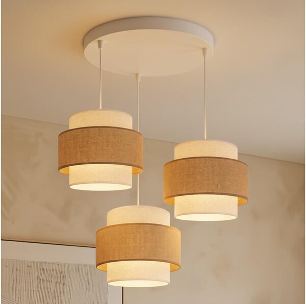 Brilagi - Závesný luster SPACE 3xE27/60W/230V priemer 40 cm béžová/krémová