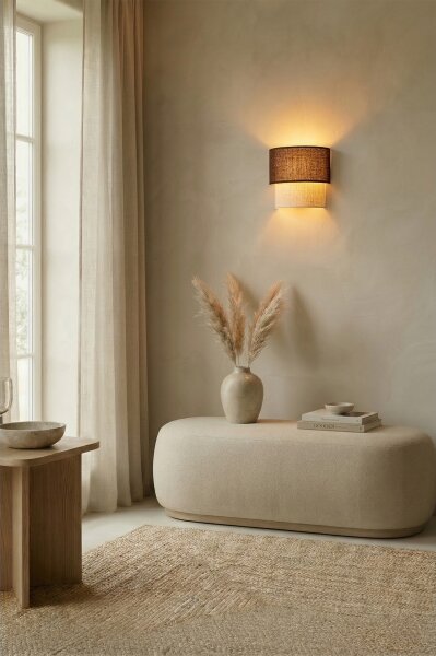 Brilagi - LED nástenné svietidlo BOHO ECO 1xE27/10W/230V hnedá/krémová