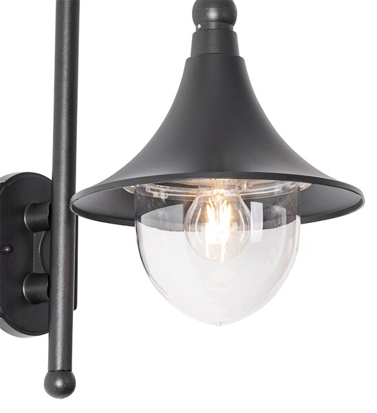 Klasická vonkajšia nástenná lampa čierna IP44 - Daphne