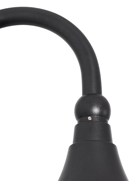 Vonkajšia nástenná lampa čierna IP44 vrátane detektora pohybu - Daphne