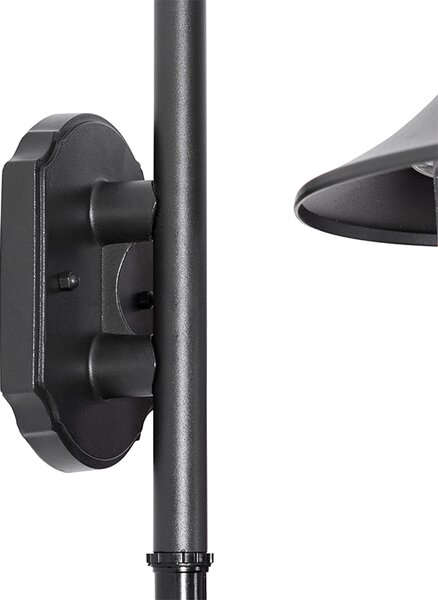 Vonkajšia nástenná lampa čierna IP44 vrátane detektora pohybu - Daphne