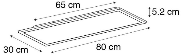 Moderné stropné svietidlo oceľ vrátane LED 80 cm - Liv