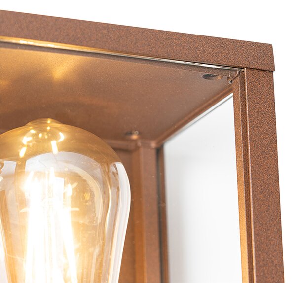Priemyselná nástenná lampa hrdzavohnedá 38 cm 2-žiarovková IP44 - Charlois