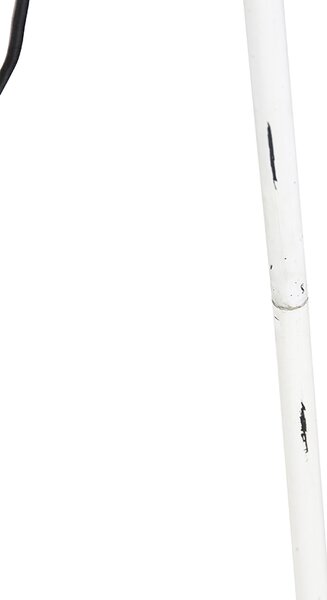 Rustikálna stojaca lampa trojnožka bambusová s bielou - Canna Diamond