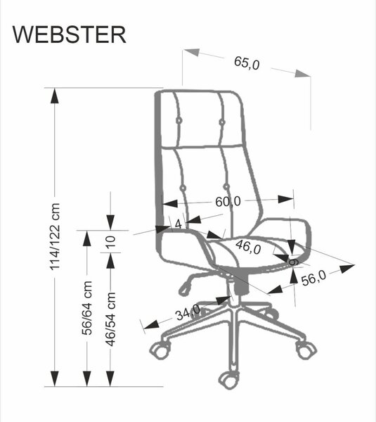 Halmar Kancelárska stolička WEBSTER orech/béžová