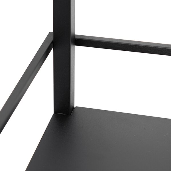Priemyselná stojaca lampa čierna - Cage Rack