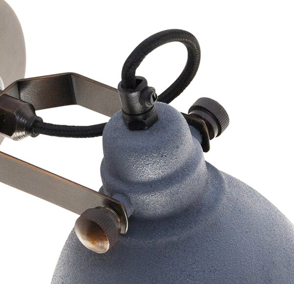 Priemyselná nástenná lampa betón s medeným nastaviteľným - Liko