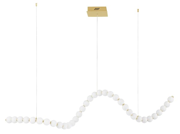 Dizajnový LED luster Perla 167 zlatá s diaľkovým ovládaním