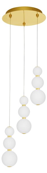 Dizajnový LED luster Perla 31 zlaté