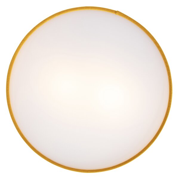 Moderné stropné svietidlo okrové 40 cm so zlatým vnútrom - Drum