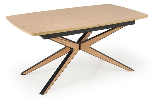 Halmar Rozkladací jedálenský stôl JAMES 160(220)x90 prírodná/čierna