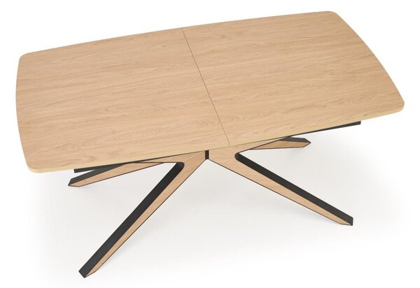 Halmar Rozkladací jedálenský stôl JAMES 160(220)x90 prírodná/čierna