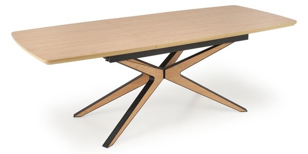 Halmar Rozkladací jedálenský stôl JAMES 160(220)x90 prírodná/čierna