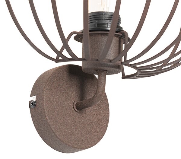 Dizajnová nástenná lampa hrdzavohnedá 30 cm - Johanna